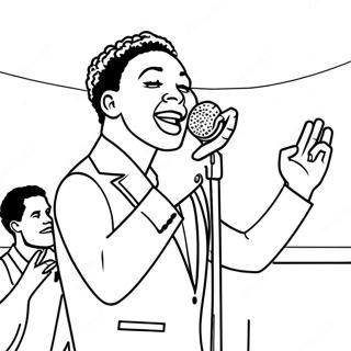 Page De Coloriage De Chanteur De Jazz Sur Scene 113118-49234