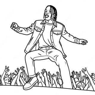 Page De Coloriage De Travis Scott En Performance Sur Scene 113191-49282