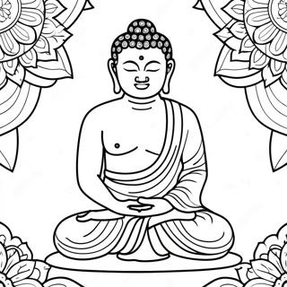 Page De Coloriage De Bouddha Meditatif 113217-49303