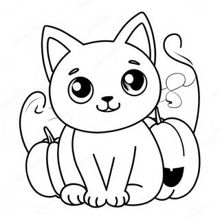 Page De Coloriage De Chat Noir Dhalloween 113242-49319