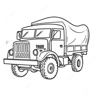 Camion De L'armée Pages À Colorier