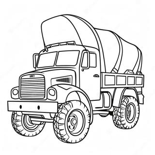 Page De Coloriage De Camion Militaire 113345-49399