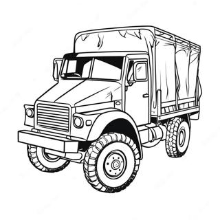 Page De Coloriage De Camion Militaire 113345-49400