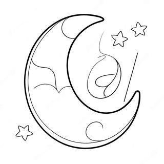 Page De Coloriage De La Lune Croissante 113397-49441