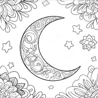 Page De Coloriage De La Lune Croissante 113397-49442