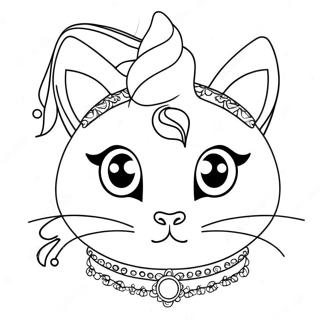 Chat Licorne Pages À Colorier