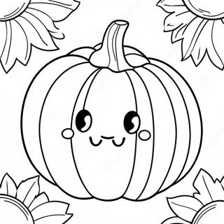 Page De Coloriage De Citrouille Joyeuse De La Recolte 113503-49532