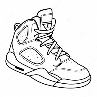 Page De Coloriage De Chaussures De Basketball Montantes 113628-49621