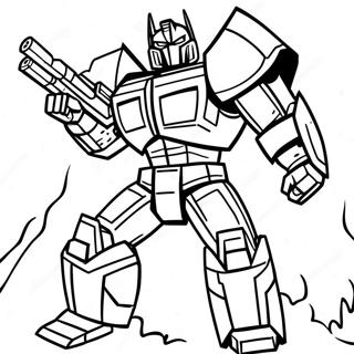 Page De Coloriage De Bataille De Megatron Des Transformers 113783-49741