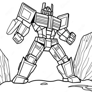 Page De Coloriage De Bataille De Megatron Des Transformers 113783-49744