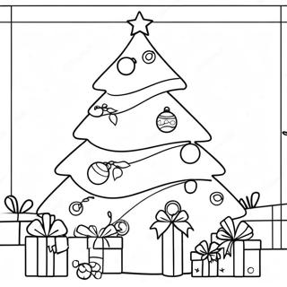 Page De Coloriage De Sapin De Noel Festif Preppy 113809-49761