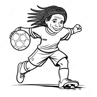 Page De Coloriage Ronaldinho Dribblant Un Ballon De Football 113887-49821