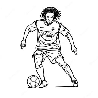 Page De Coloriage Ronaldinho Dribblant Un Ballon De Football 113887-49823