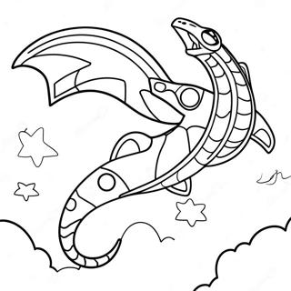 Page De Coloriage De Mega Rayquaza Volant Dans Le Ciel 113938 49861
