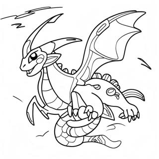 Page De Coloriage De Mega Rayquaza Volant Dans Le Ciel 113938 49862