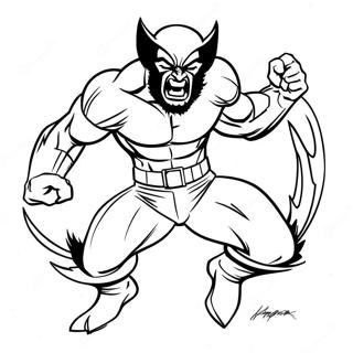 Page De Coloriage Wolverine Attaque Feroce 113990-49902