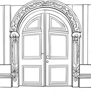 Page De Coloriage Porte En Bois Coloree 114092-49981