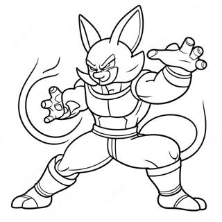 Page De Coloriage Beerus En Pose De Combat 114118-50001