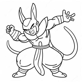 Page De Coloriage Beerus En Pose De Combat 114118-50002