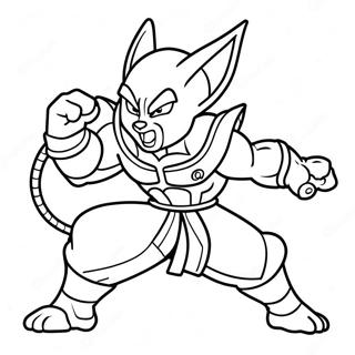 Page De Coloriage Beerus En Pose De Combat 114118-50004