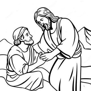 Page De Coloriage De Jesus Guerissant Laveugle 114220-50081