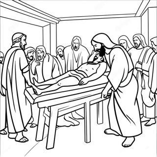 Page De Coloriage De Jesus Et Lhomme Paralyse 114222-50091