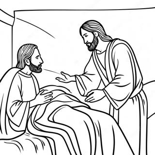 Jésus Guérit Pages à colorier