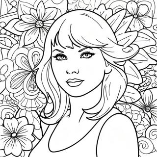 Page De Coloriage De Taylor Swift En Rouge 114296-50138