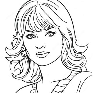 Page De Coloriage De Taylor Swift En Rouge 114296-50139