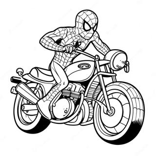 Page De Coloriage De Spiderman A Moto 114373-50198