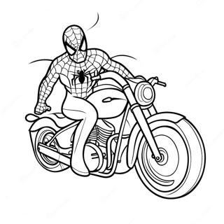 Page De Coloriage De Spiderman A Moto 114373-50199