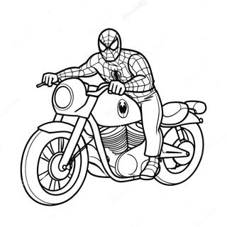 Page De Coloriage De Spiderman A Moto 114373-50200