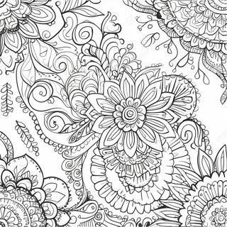 Page De Coloriage Motif Henna 114579-50358