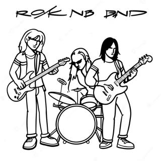 Groupe De Rock Pages À Colorier