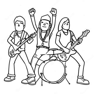 Groupe De Rock Page De Coloriage 114812-50539