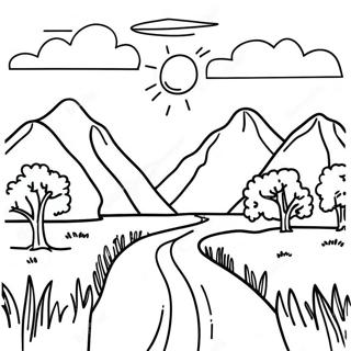 Pages A Colorier De Paysage Argentin Colore 114968-50662