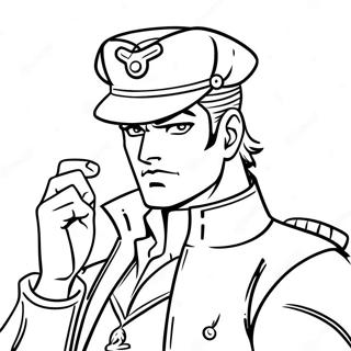 Page De Coloriage De Jotaro Kujo En Action 115174-50824
