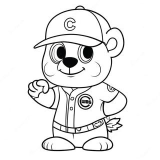 Page De Coloriage Du Mignon Mascotte Des Chicago Cubs 115226-50861