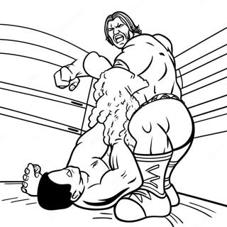 Page De Coloriage De Laffrontement Intense Des Lutteurs De La Wwe 115252-50881