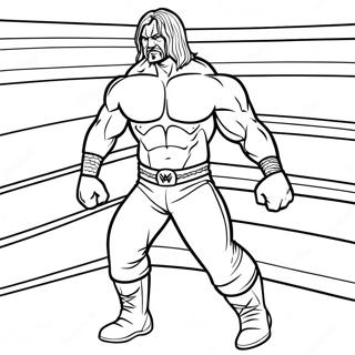 Page De Coloriage De Laffrontement Intense Des Lutteurs De La Wwe 115252-50882