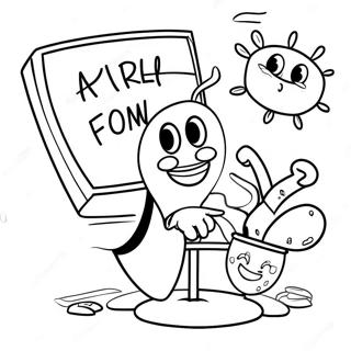 Page De Coloriage Blague Creative De Poisson Davril 115357 50970