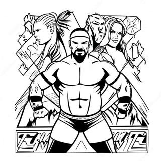 Page De Coloriage Wwe Avec Nom Personnalise 115380-50979