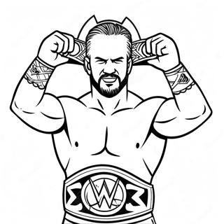 Page De Coloriage Wwe Champion Personnalisee 115381-50981