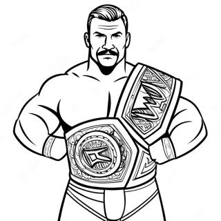 Page De Coloriage Wwe Champion Personnalisee 115381-50982