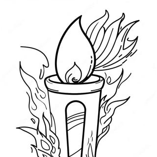 Page De Coloriage De La Flamme Et De La Torche Olympiques 115408 51008