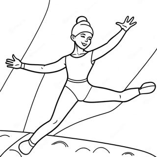 Page De Coloriage Dune Gymnaste Olympique Executant Une Routine 115410 51013