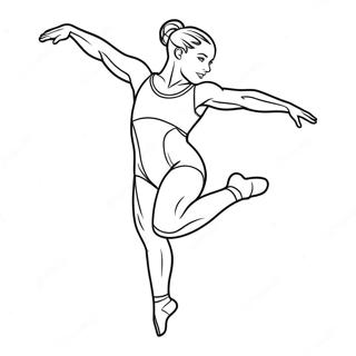 Page De Coloriage Dune Gymnaste Olympique Executant Une Routine 115410 51014