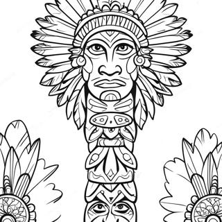 Page De Coloriage De Totem Amerindien 115536-51104