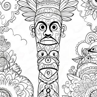 Page De Coloriage De Totem Detaille 115538-51111
