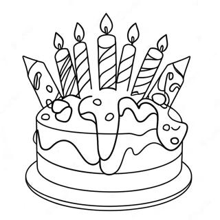 Page De Coloriage De Gateau Danniversaire 115586-51139